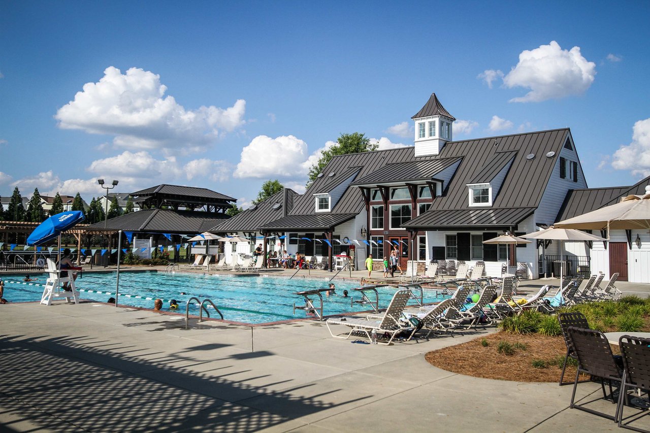 Orchard Park at Springfield amenity center and community pool in Fort Mill, South Carolina