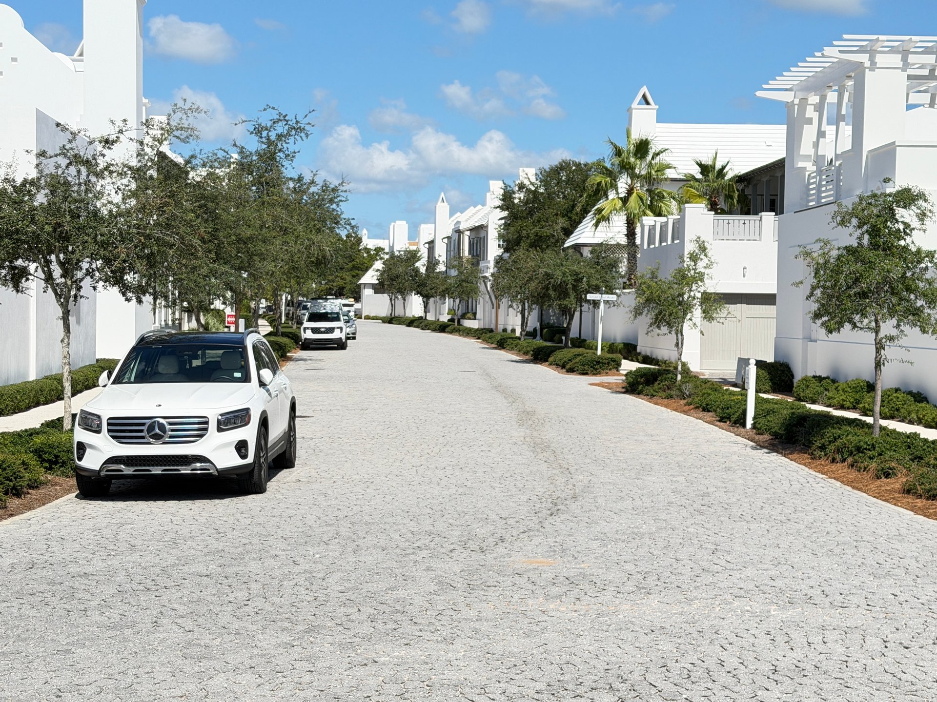 White residential architecture in Alys Beach Florida
