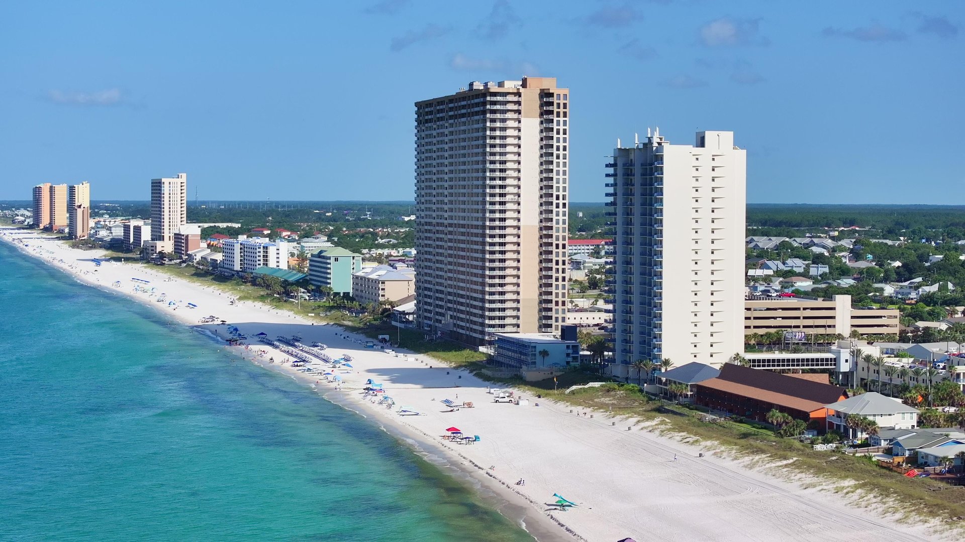 Panama City Beach high-rise condominium and shared building components