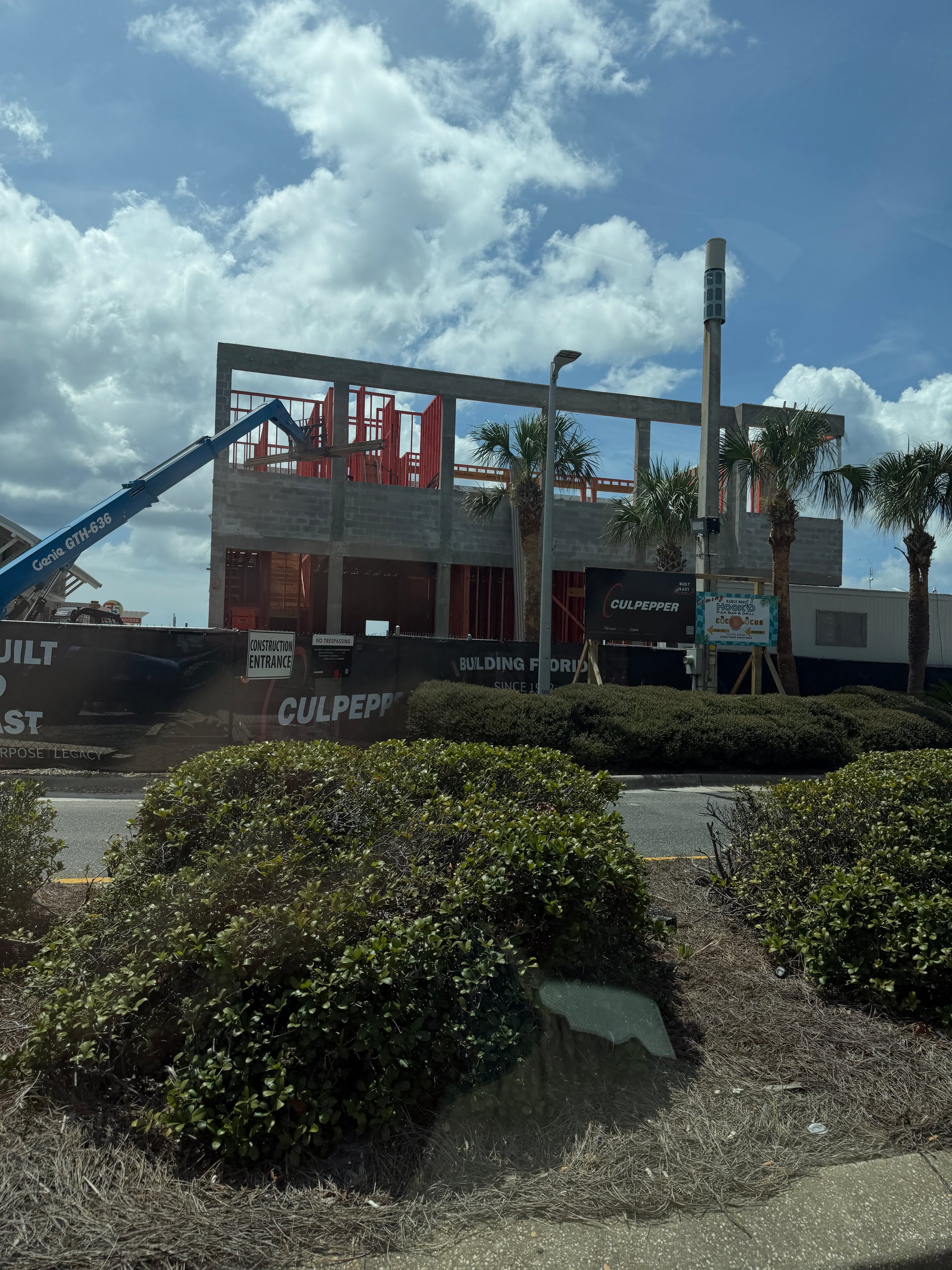 Hook'd Pier Bar and Grill rebuilding near Russell Fields Pier in Panama City Beach