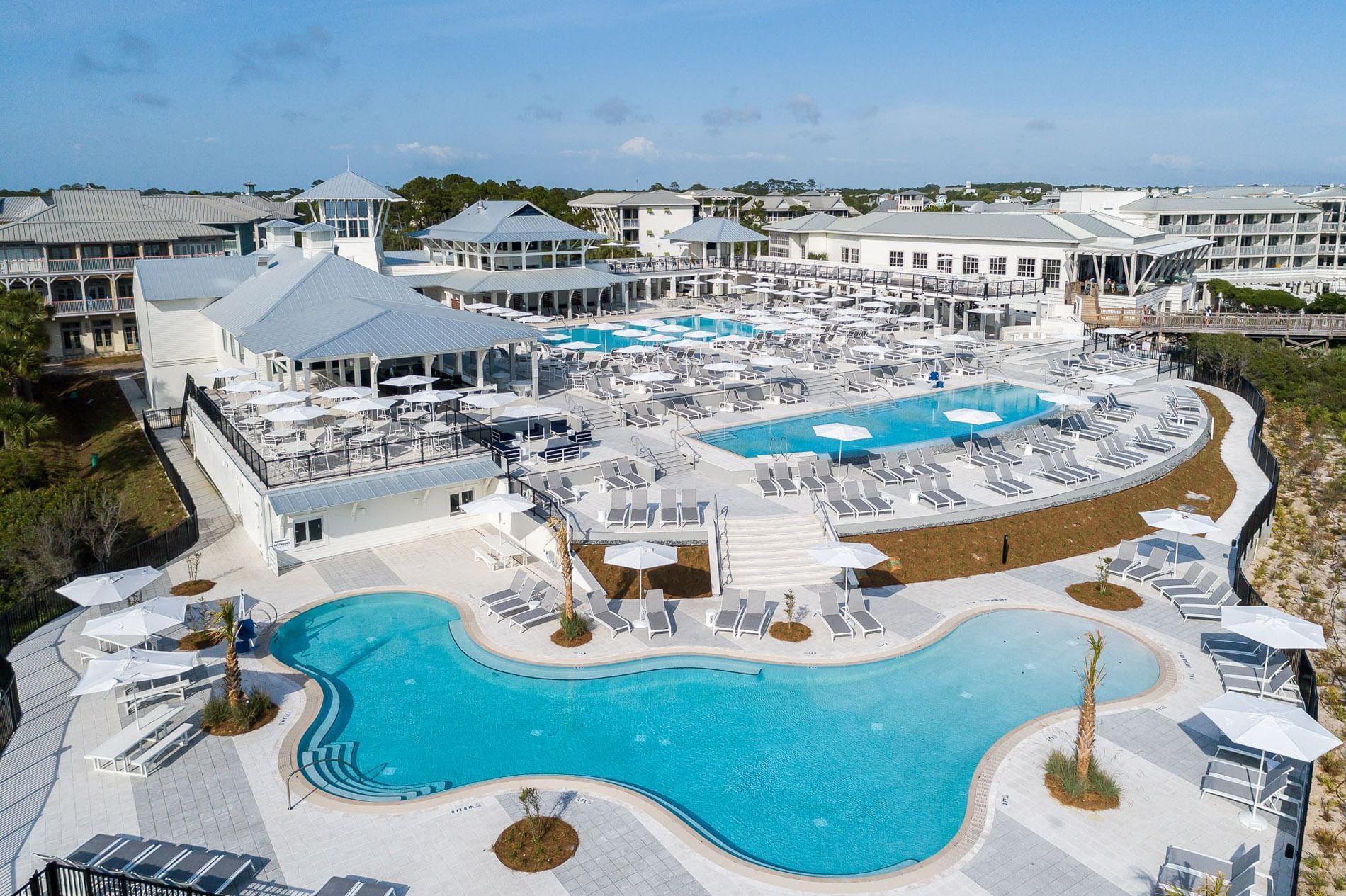 WaterColor Beach Club pools overlooking the Gulf on Scenic Highway 30A