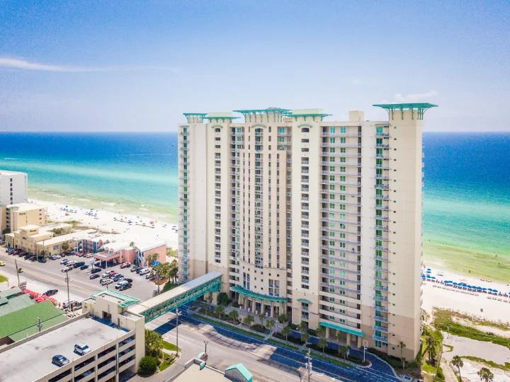 Aqua Condominiums beachfront tower near Pier Park in Panama City Beach