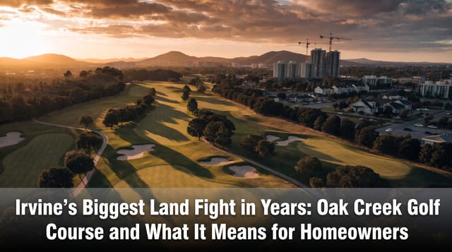 Irvine's Biggest Land Fight in Years: Oak Creek Golf Course and What It Means for Homeowners
