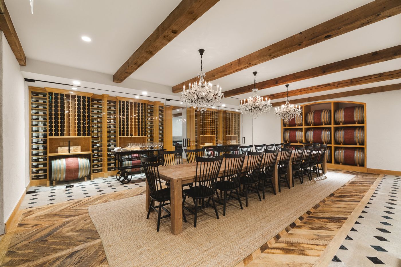 Private dining and wine room at Bleu Ciel