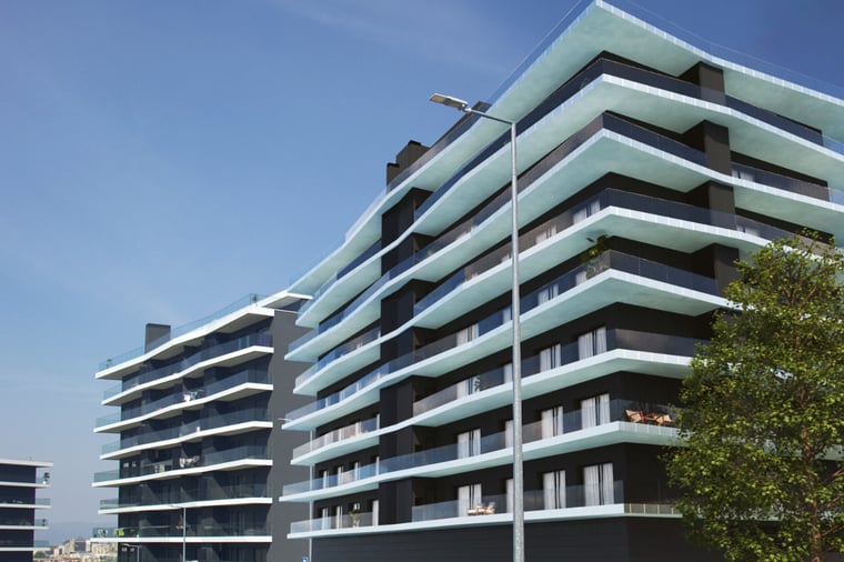 The apartment building in Vila Nova de Famalic&atilde;o