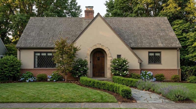 Tudor-style residence representing Piedmont architectural character