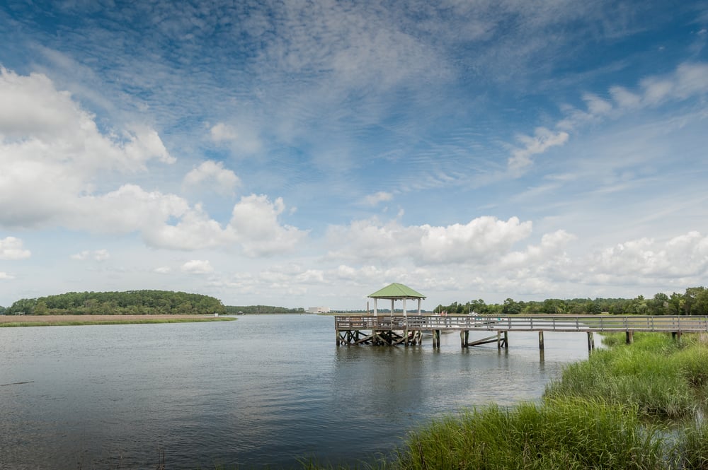 Waterfront and island surroundings in coastal Georgia
