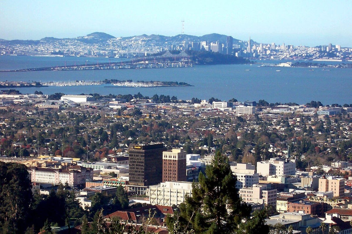 Berkeley California with a view of San Francisco Bay