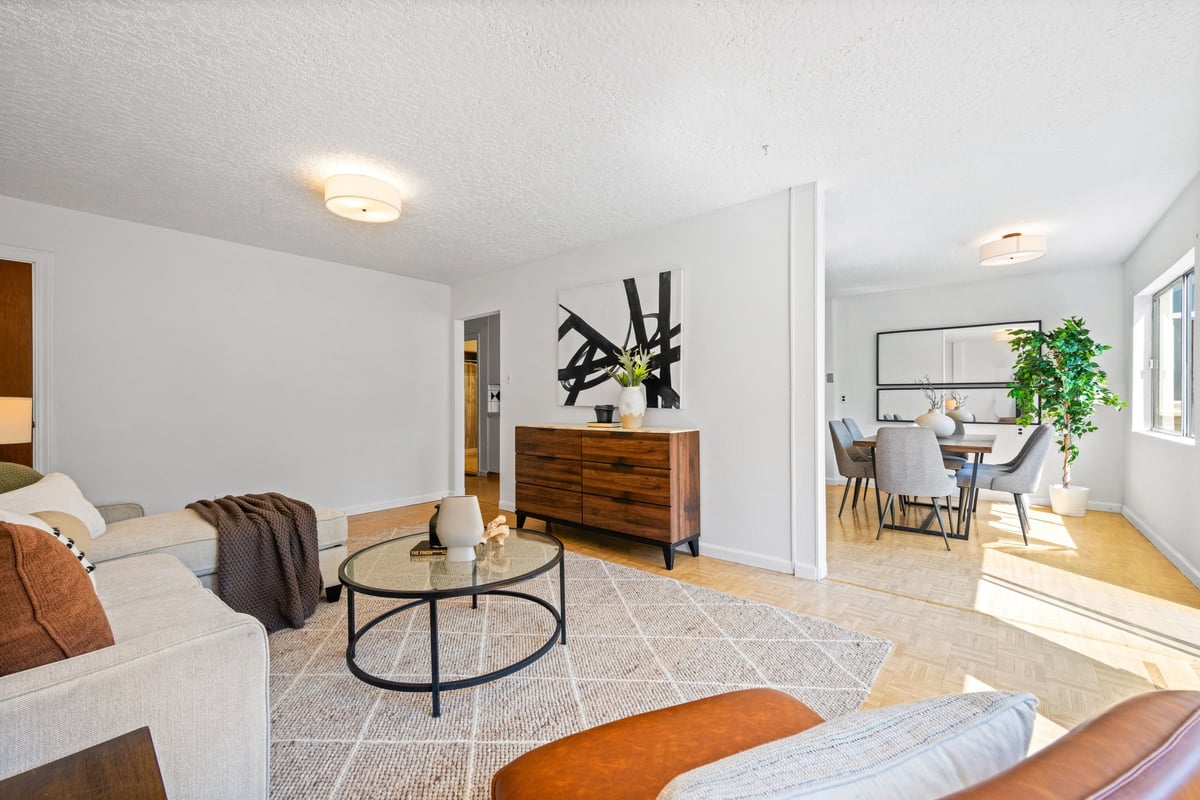 Open family and dining room at 2269 Bryant Street Mission District San Francisco