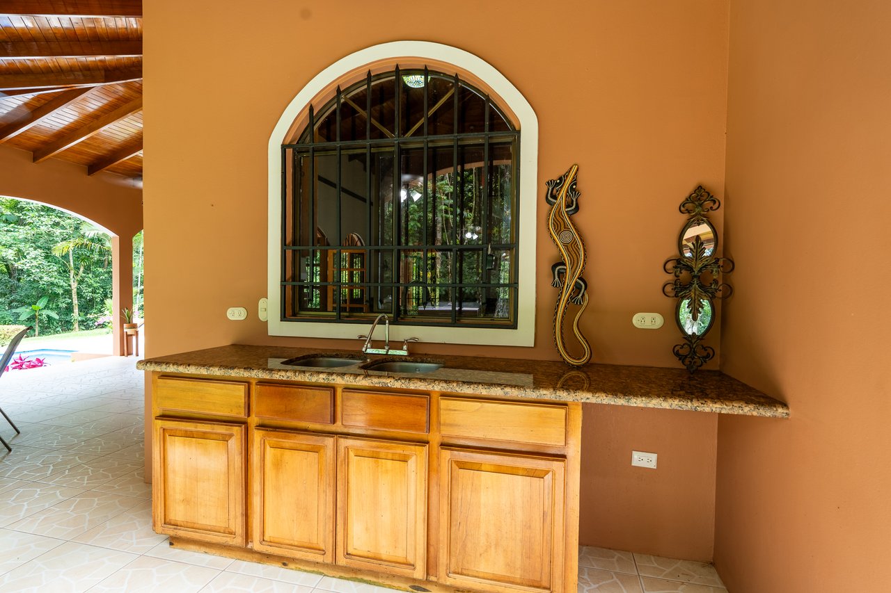 Ojochal Home for Sale with Pool, Creek & 1.6 Acres