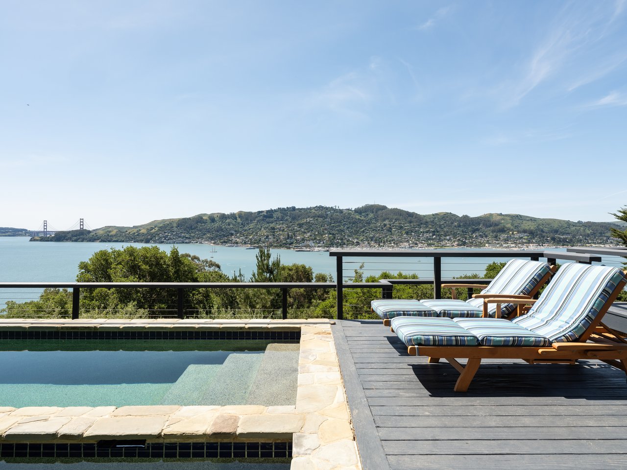 Exceptional Setting with views spanning San Francisco, the Golden Gate Bridge, Sausalito, and across the bay