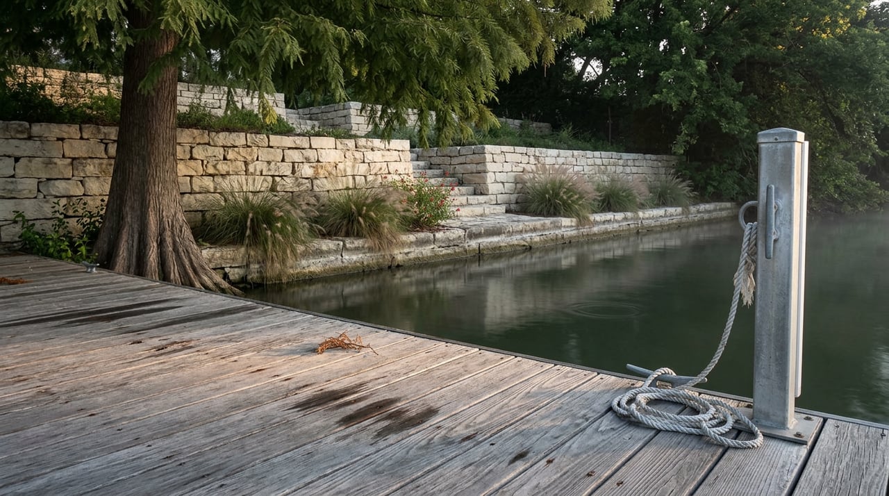 Lakeway waterfront dock on Lake Travis