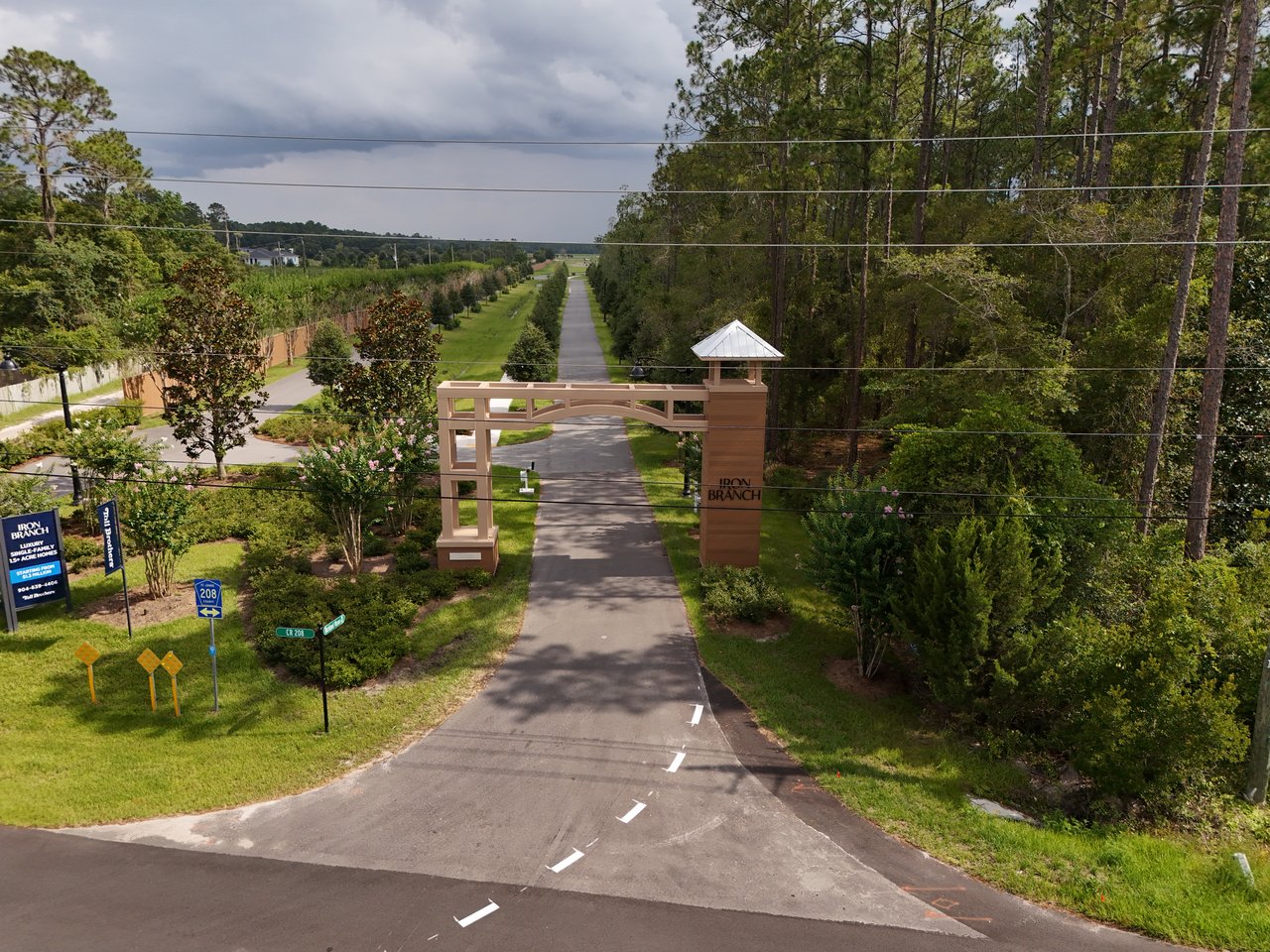 Entrance Road to Iron Branch New Construction Homes
