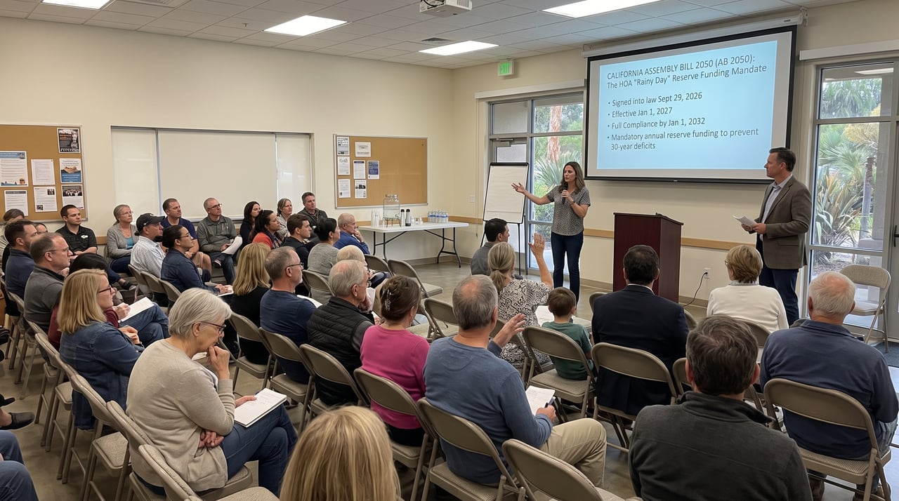 Is Your California HOA Ready for the "Rainy Day" Reserve Mandate? (AB 2050) 🌧️🏢