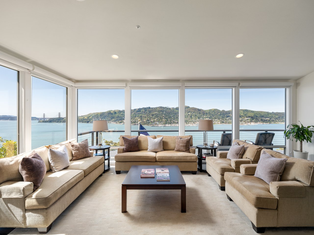 Exceptional Setting with views spanning San Francisco, the Golden Gate Bridge, Sausalito, and across the bay