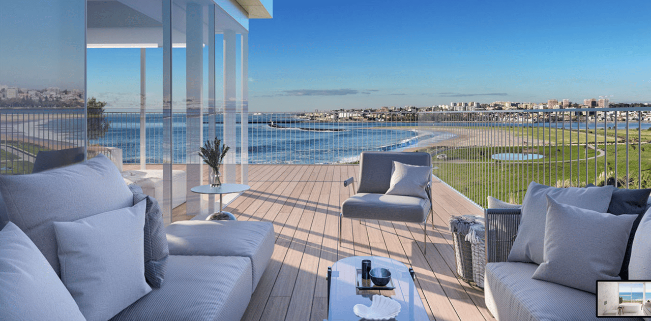 Stunning 3-suite penthouse in Vila Nova de Gaia with ocean and river view