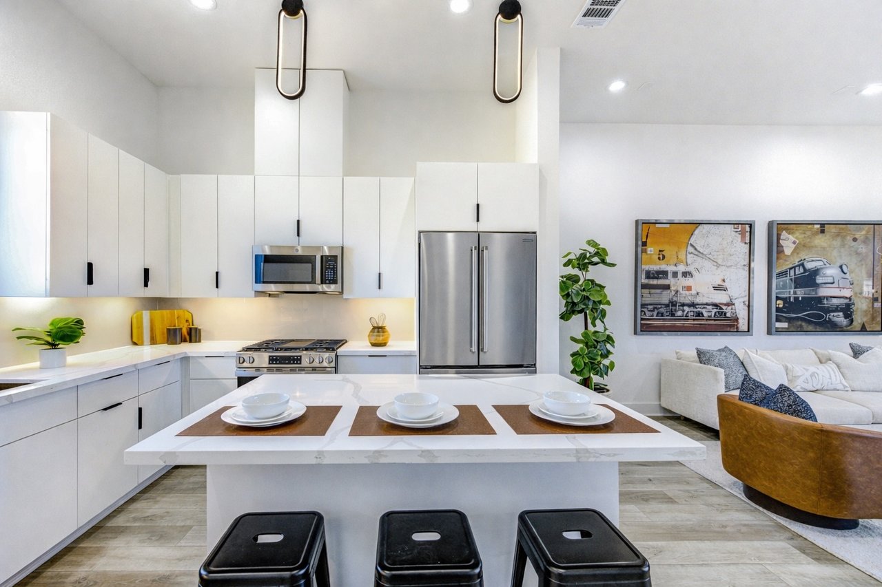 Kitchen of a home in San Juan Vistas in Houston, TX