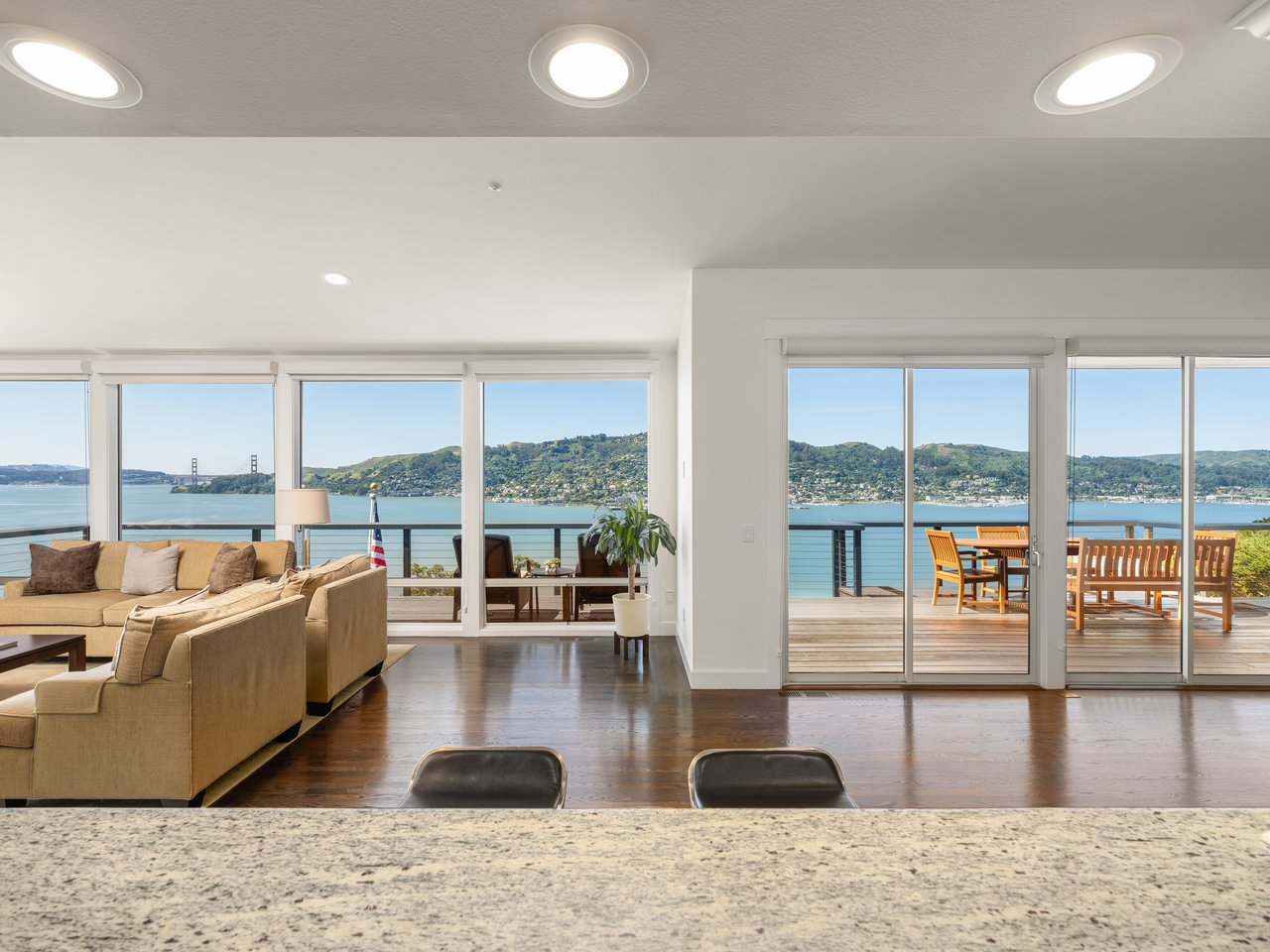 Exceptional Setting with views spanning San Francisco, the Golden Gate Bridge, Sausalito, and across the bay
