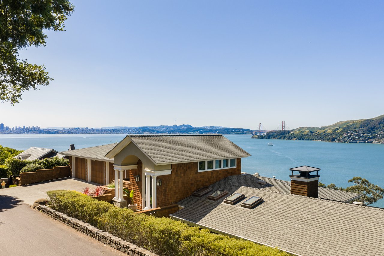 Exceptional Setting with views spanning San Francisco, the Golden Gate Bridge, Sausalito, and across the bay