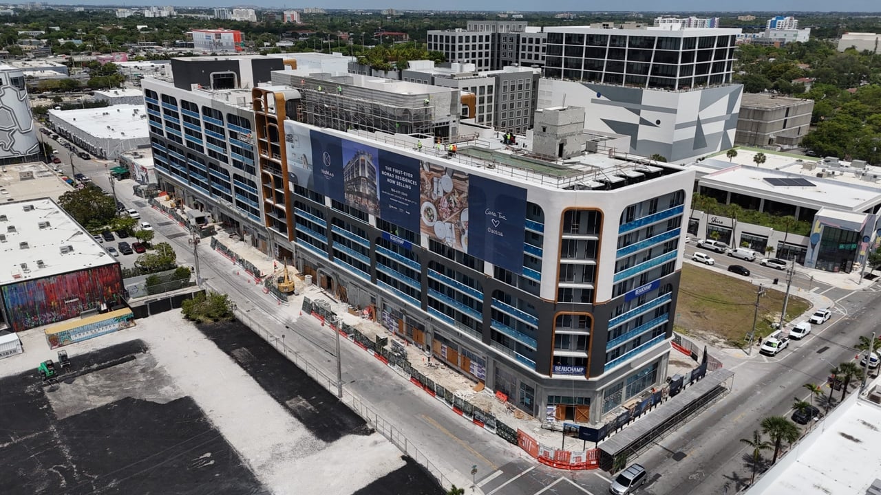 July 2025 | Exterior Cladding Nears Completion at NoMad Residences Wynwood