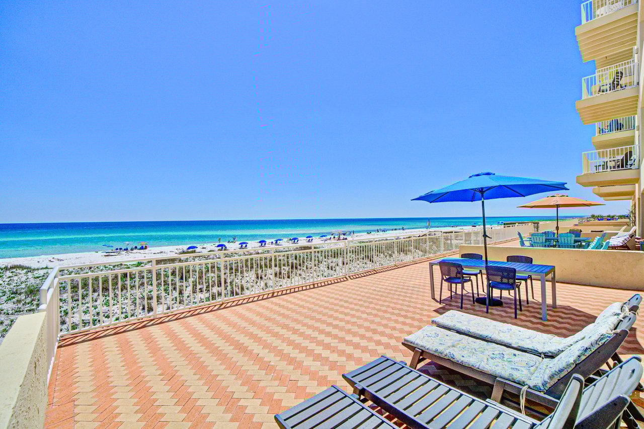 GULF FRONT Sans Souci TERRACE Condo 102 