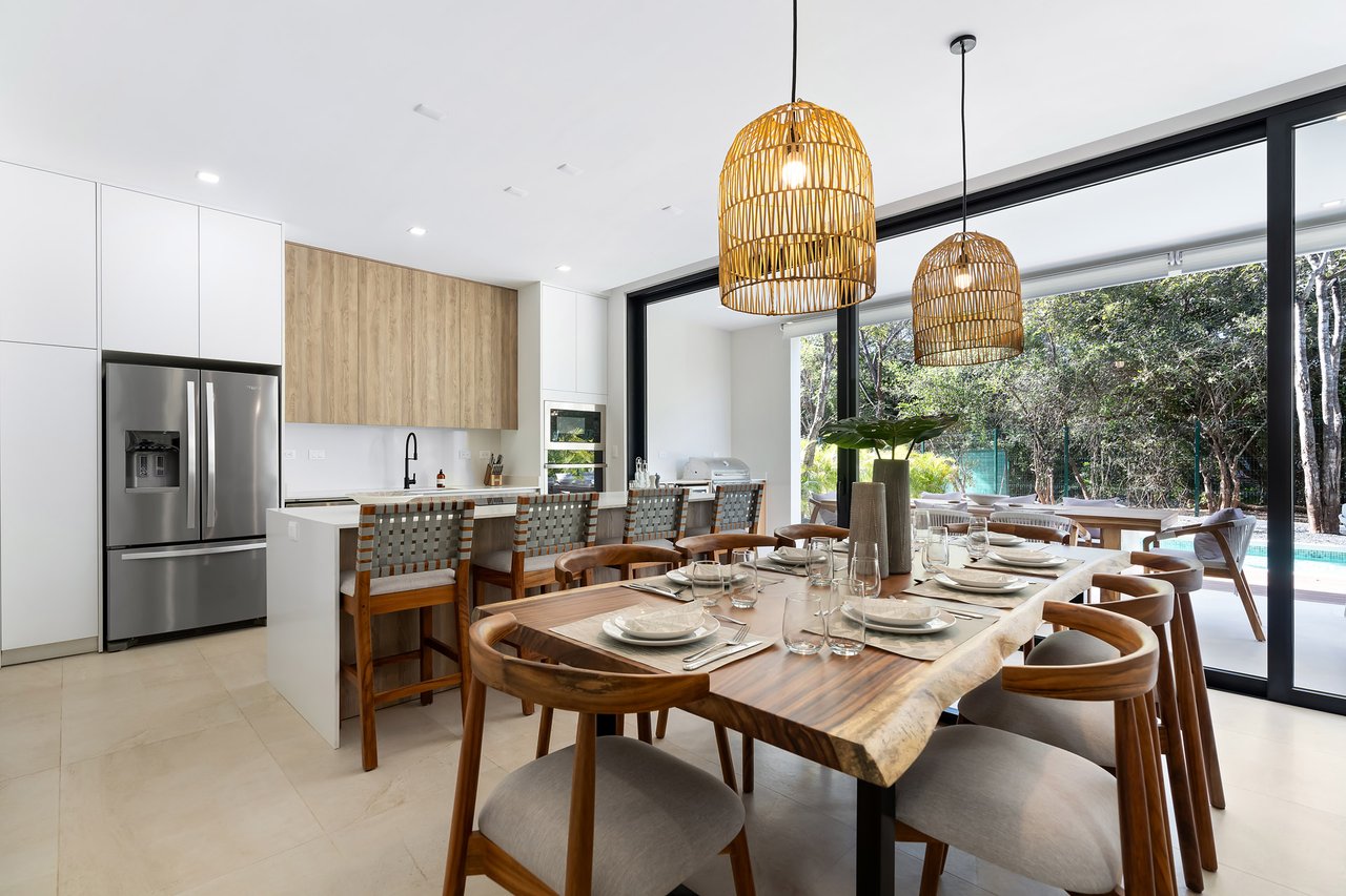 Villa Tropical Dawn | 4-Bedroom Modern Oasis in Bosques de Pinilla with Forest Views & Resort-Style Amenities