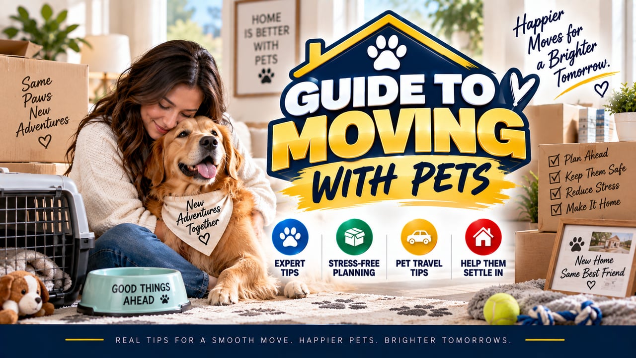 Woman comforting her dog during a move, highlighting expert tips for moving with pets by the David Limon Team.