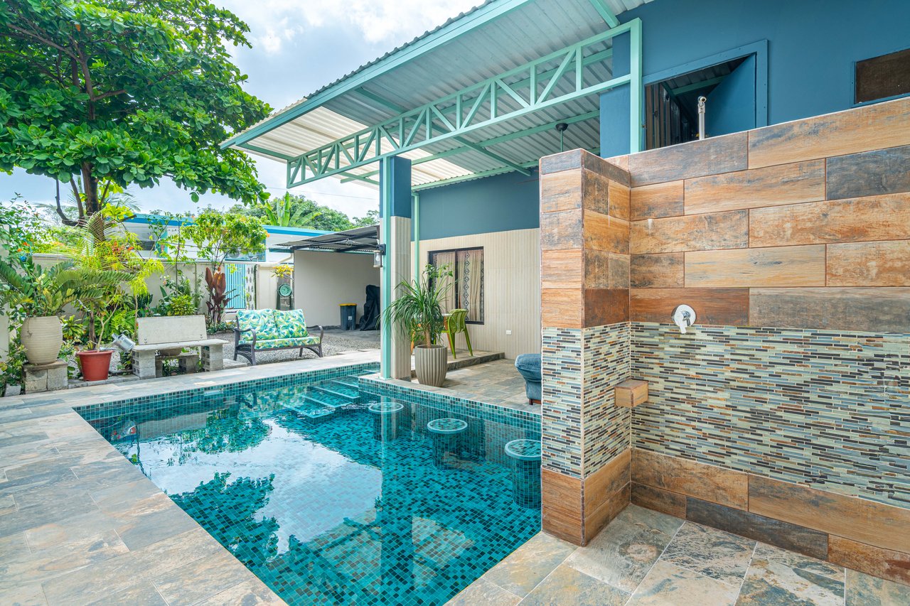 3 Bed Main Home with Two Rental Villas, Walk to Beach in Uvita! Fantastic Location!