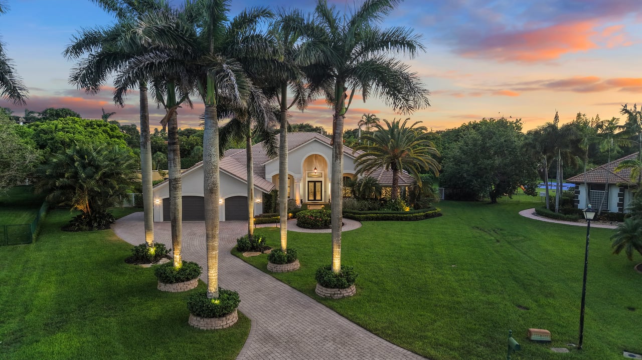 This $2.25M Davie, FL estate sits on the largest lot in Emerald Springs Estates