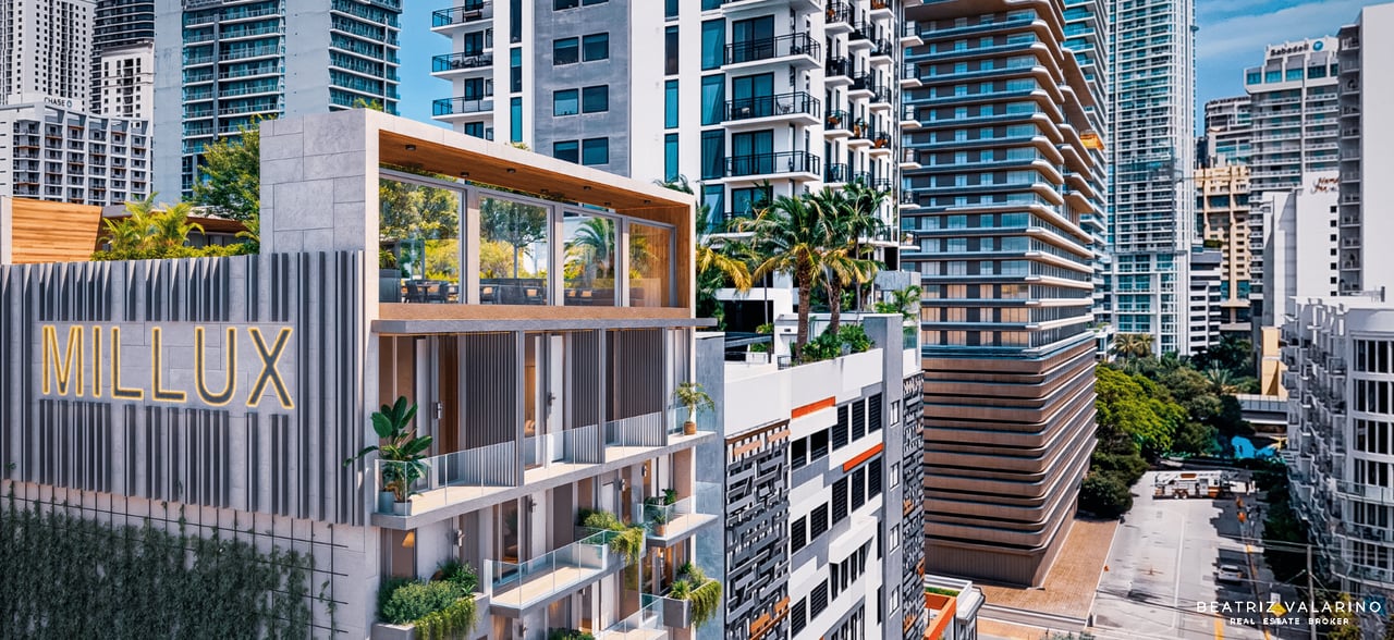 Millux Place facade anf rooftop city view