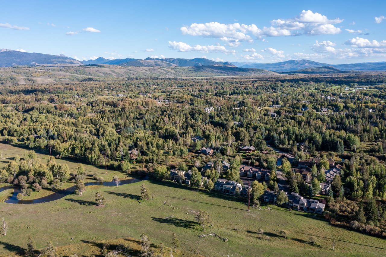 aerial view of wilson wyoming