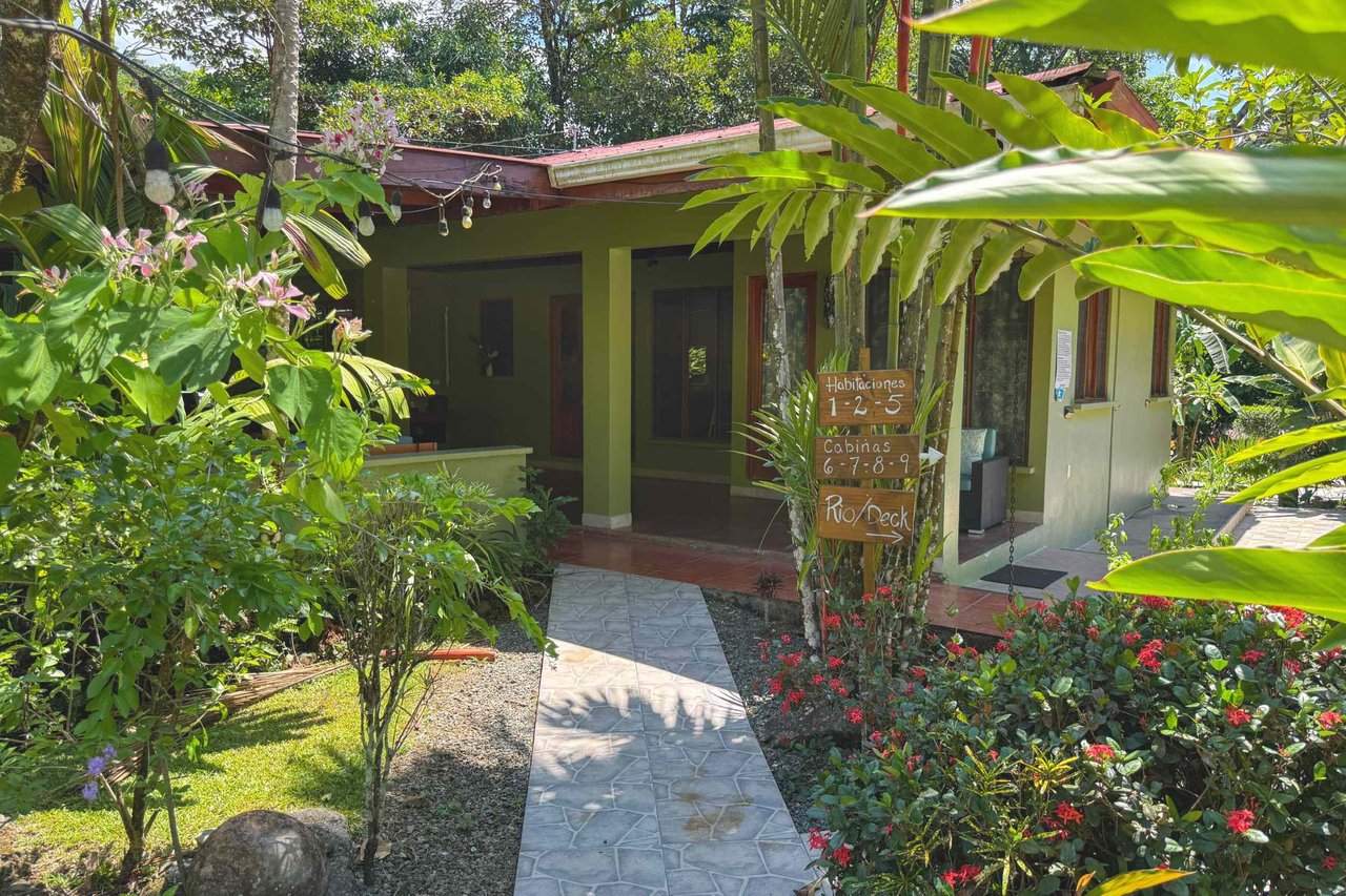  Gorgeous Jungle Hotel with 11 Beds including Owner/Manager Unit, Sparkling Pool & River Setting in Ojochal Costa Rica