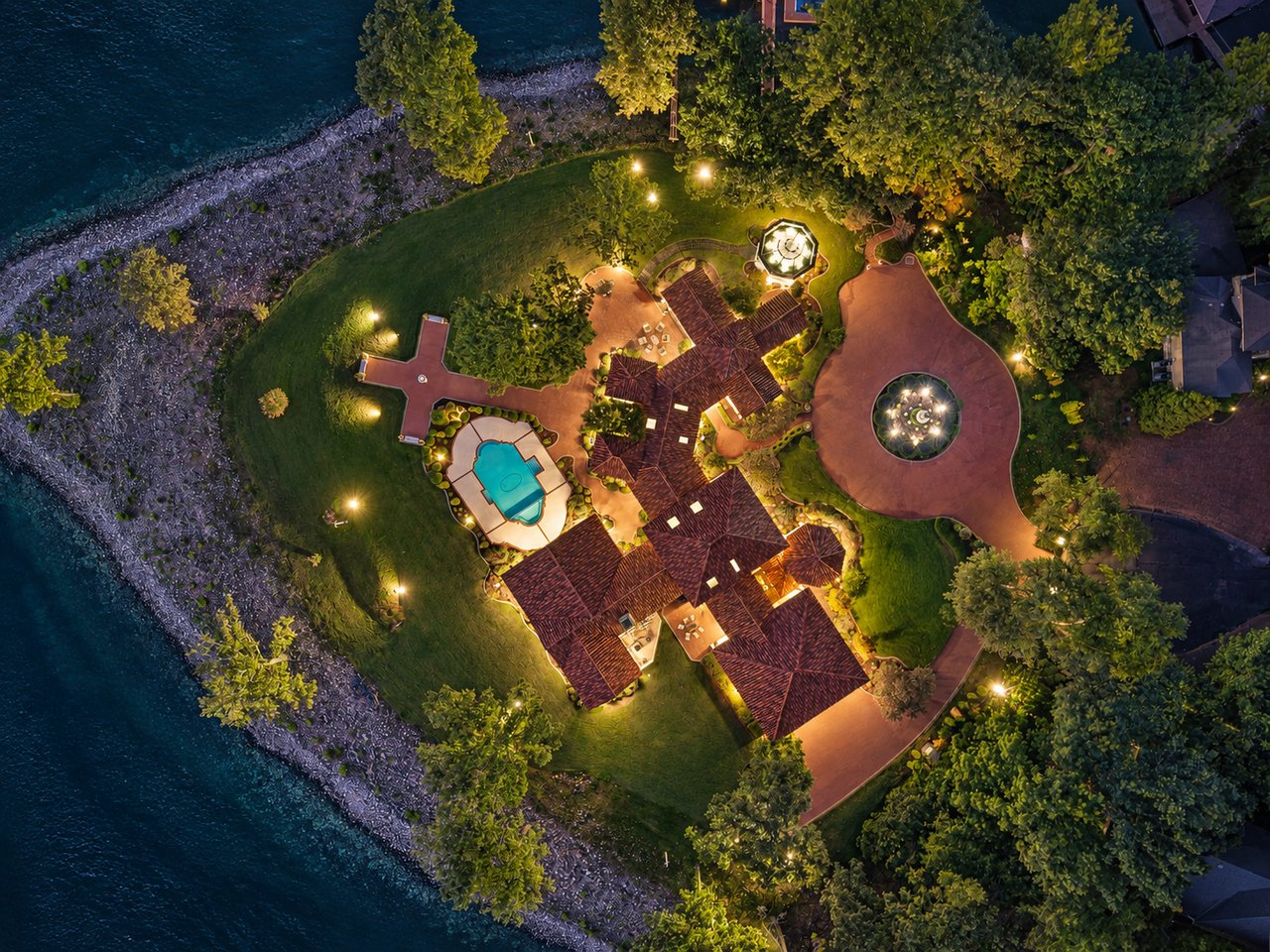 Mediterranean Estate Surrounded by the Beauty of Grand Lake 