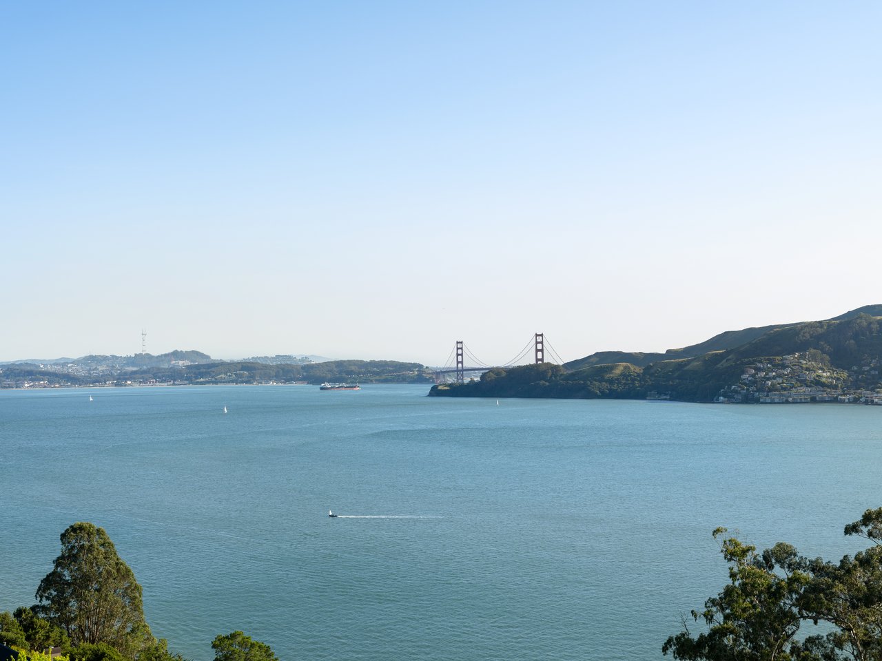 Exceptional Setting with views spanning San Francisco, the Golden Gate Bridge, Sausalito, and across the bay