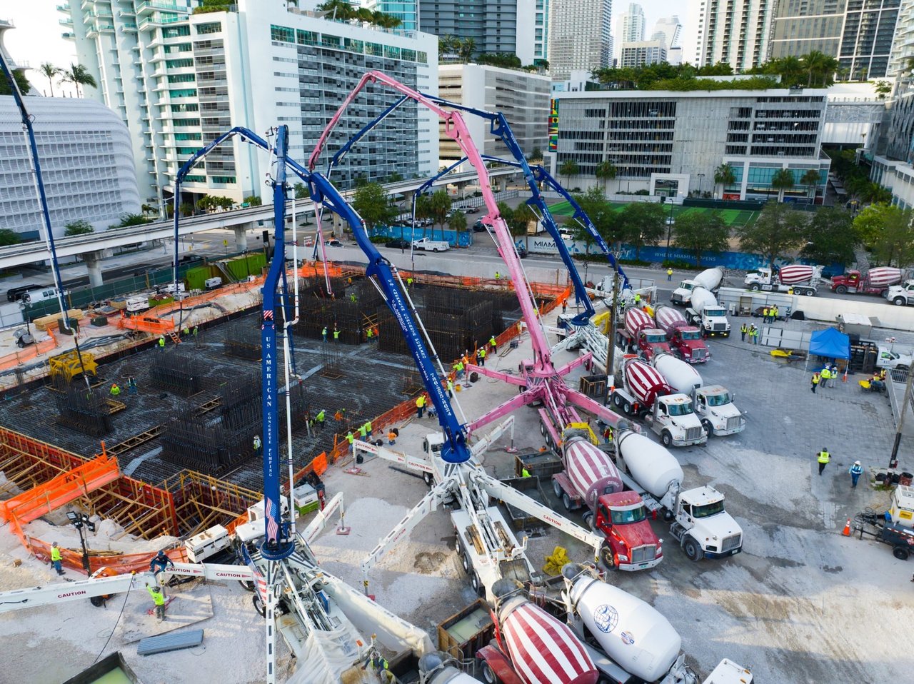 June 2025 | Foundation Pour Completed for 700-Foot Tower at Miami Worldcenter