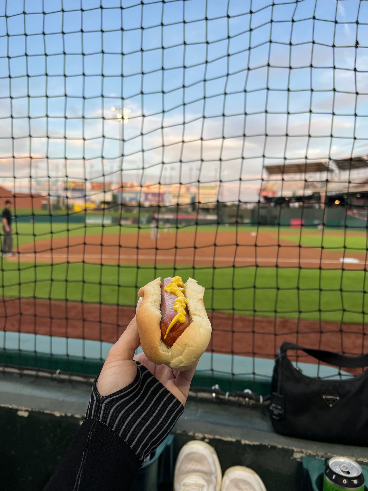 Hot dog at an OKC Comets game at Bricktown Ballpark