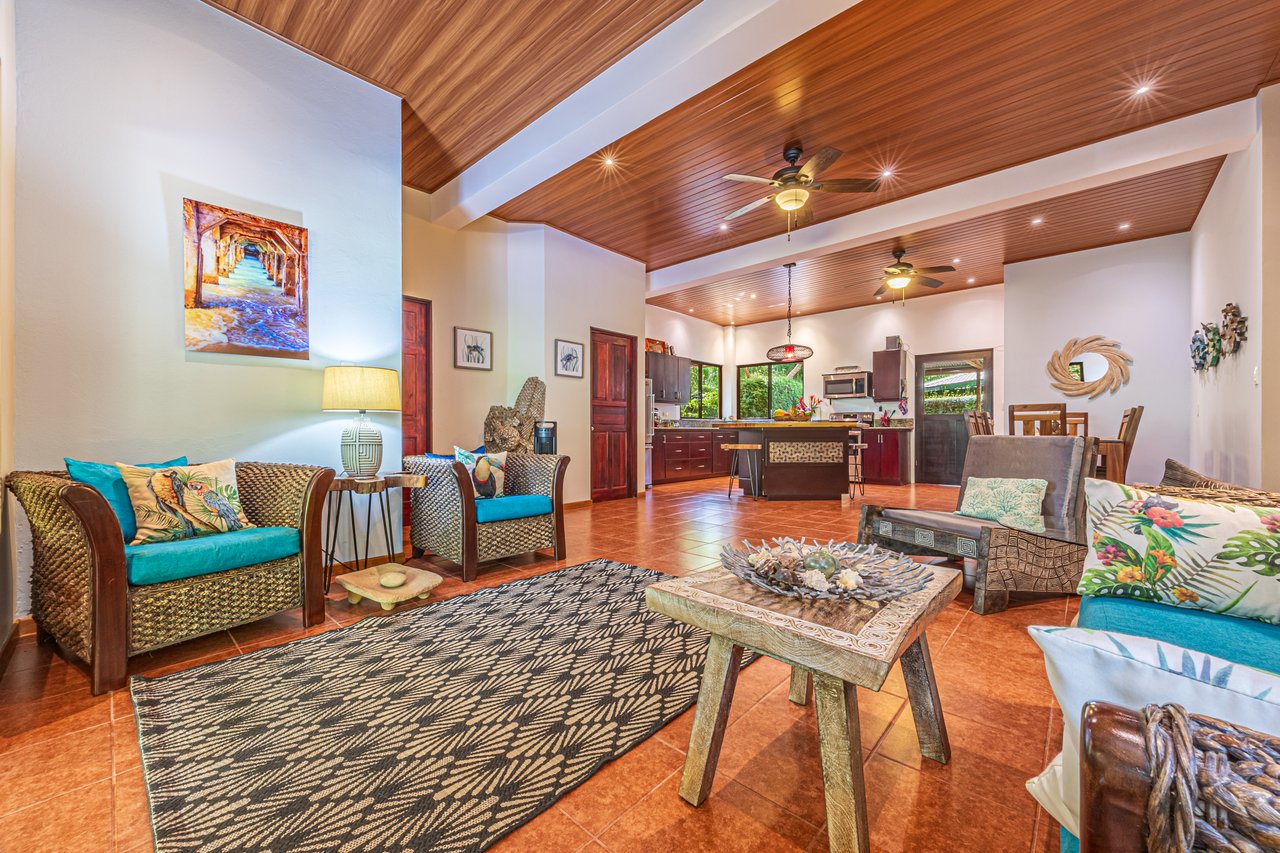 0.50 ACRES – 5 Bedroom Riverfront Modern Home, Walking Distance To Dominical!!!