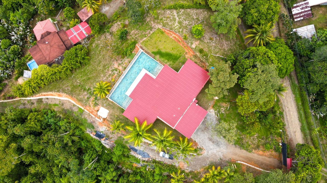 Spectacular Ocean View, Giant Resort Site, New Private Preserve Home perched on the Ojochal Front Ridge