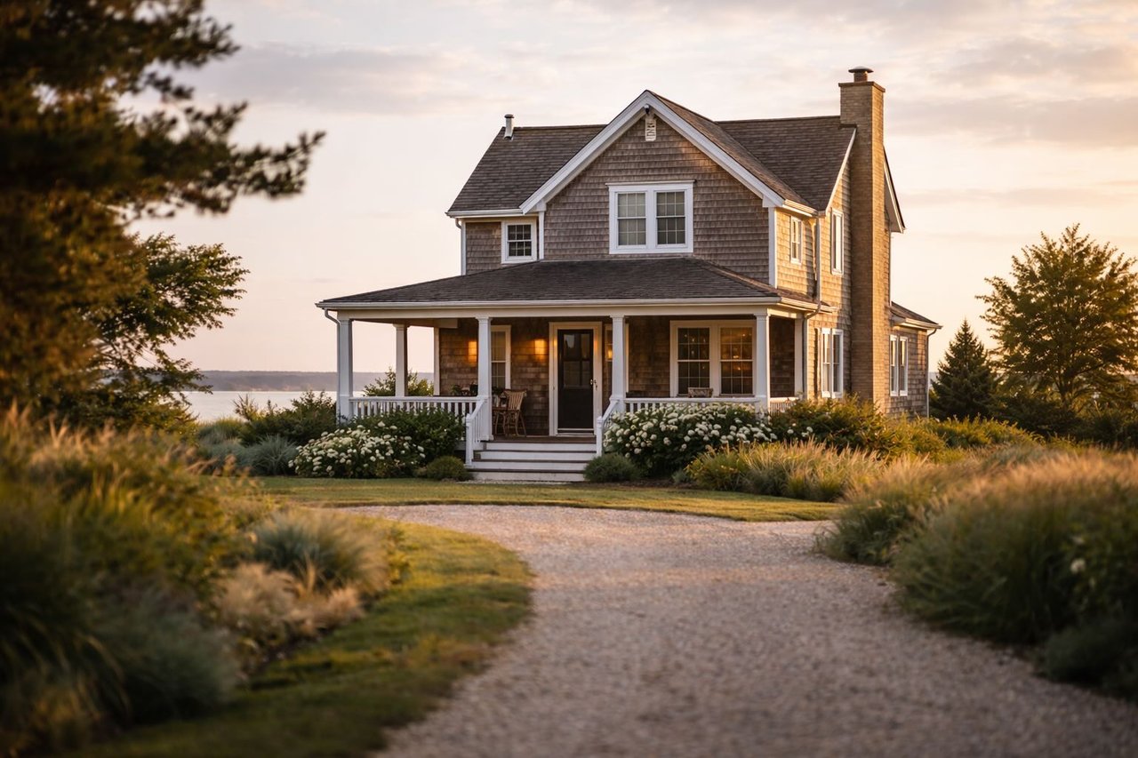 coastal home near bay in East Marion NY