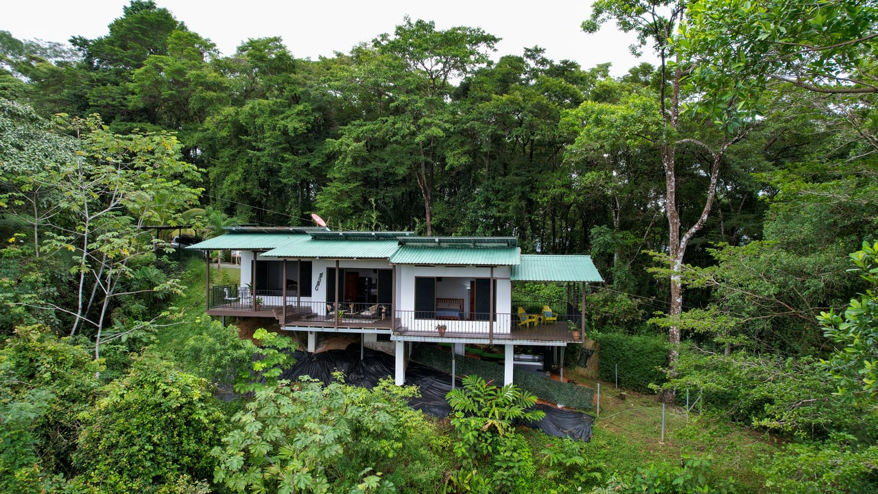 Jungle Canopy Retreat with Ocean, Cano Island & Mountain Views Near Dominical