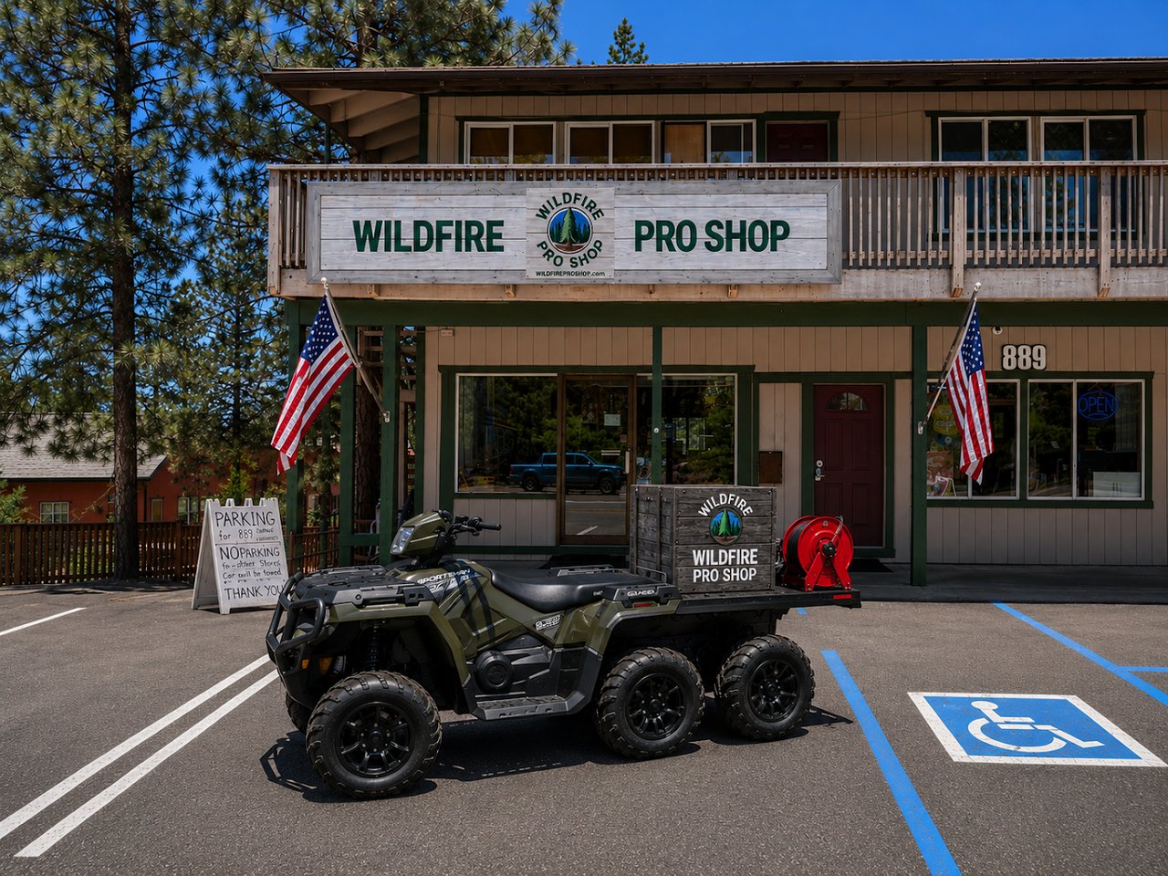 CitroTech fire-retardant application creating defensible space around an Incline Village home near Lake Tahoe