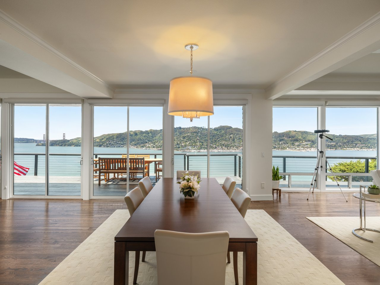 Exceptional Setting with views spanning San Francisco, the Golden Gate Bridge, Sausalito, and across the bay