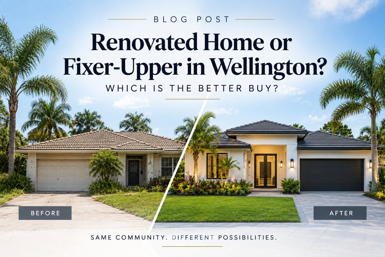  Renovated Home or Fixer-Upper in Wellington: Which Is the Better Buy?