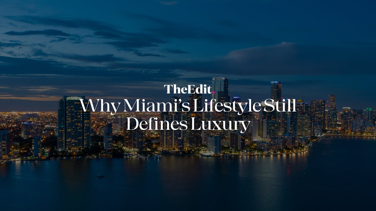 Miami luxury skyline at dusk with waterfront high-rises - The Edit Real Estate