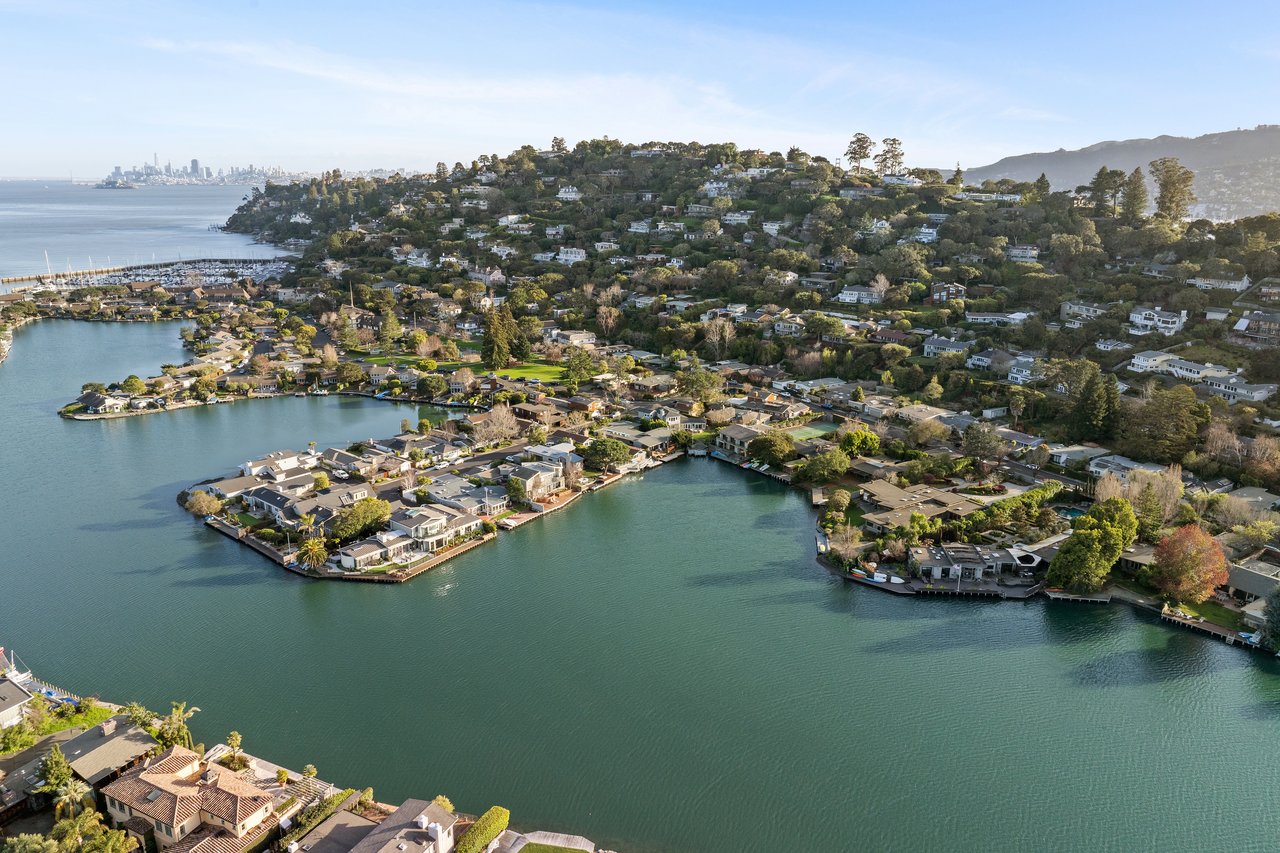 Rare Mid-Century Single-Level Estate on 2/3 of an Acre on the Belvedere Lagoon