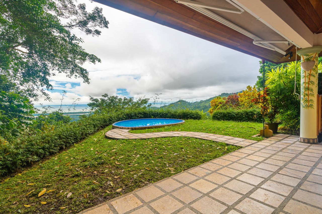 Ocean, jungle & mountain views on a meticulously landscaped 3-home family compound