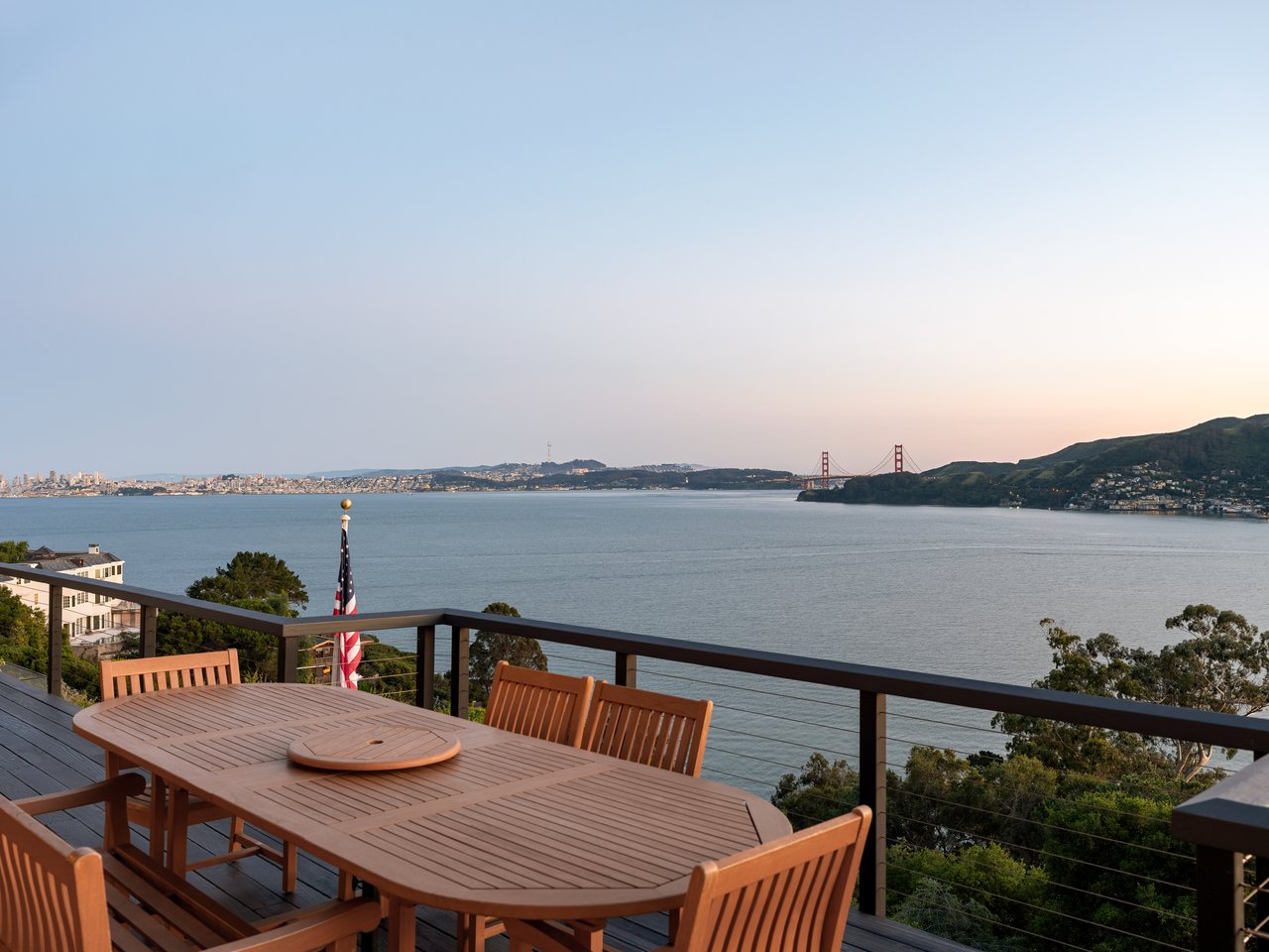 Exceptional Setting with views spanning San Francisco, the Golden Gate Bridge, Sausalito, and across the bay