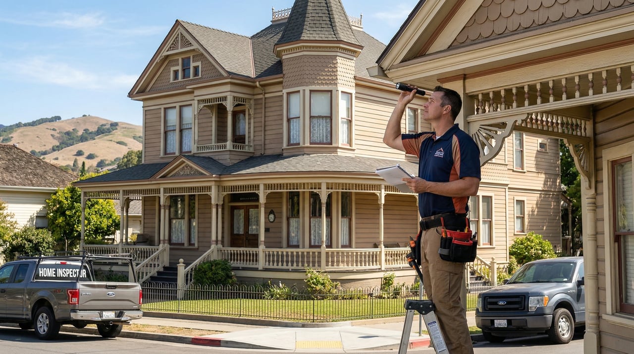 Inspection of an older home on the Central Coast in San Luis Obispo County