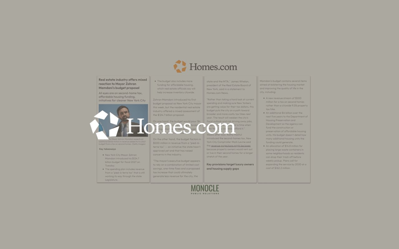 Real estate industry offers mixed reaction to Mayor Zohran Mamdani's budget proposal