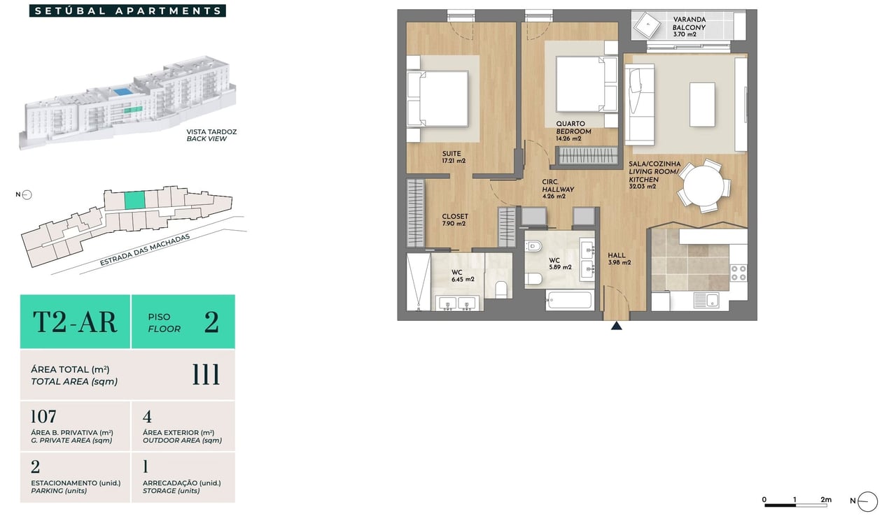 Modern 2-Bedroom Apartment  – Elevated Living in Setúbal, Portugal